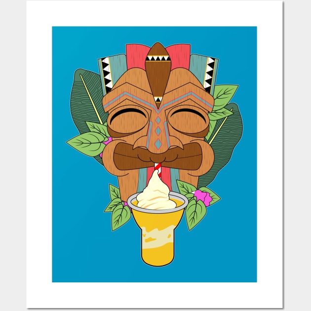 Tiki Totem Pineapple Whip Sip - No Text Variant Wall Art by Camex Designs